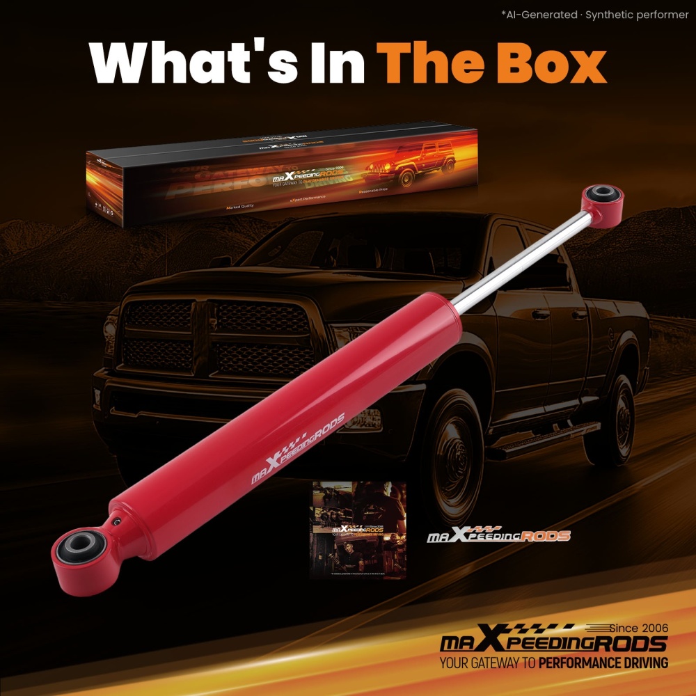 Front Steering Damper compatible for Dodge Ram 2500 2008-2010 Monotube Design