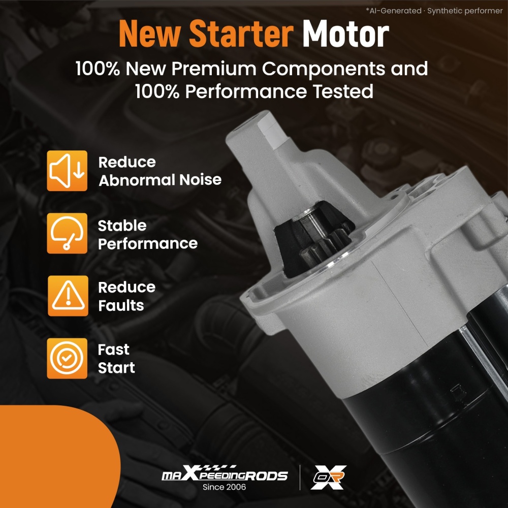 10T Starter compatible for Chrysler Pacifica/TC 06-10 for 410-52235 12V 4748046AA