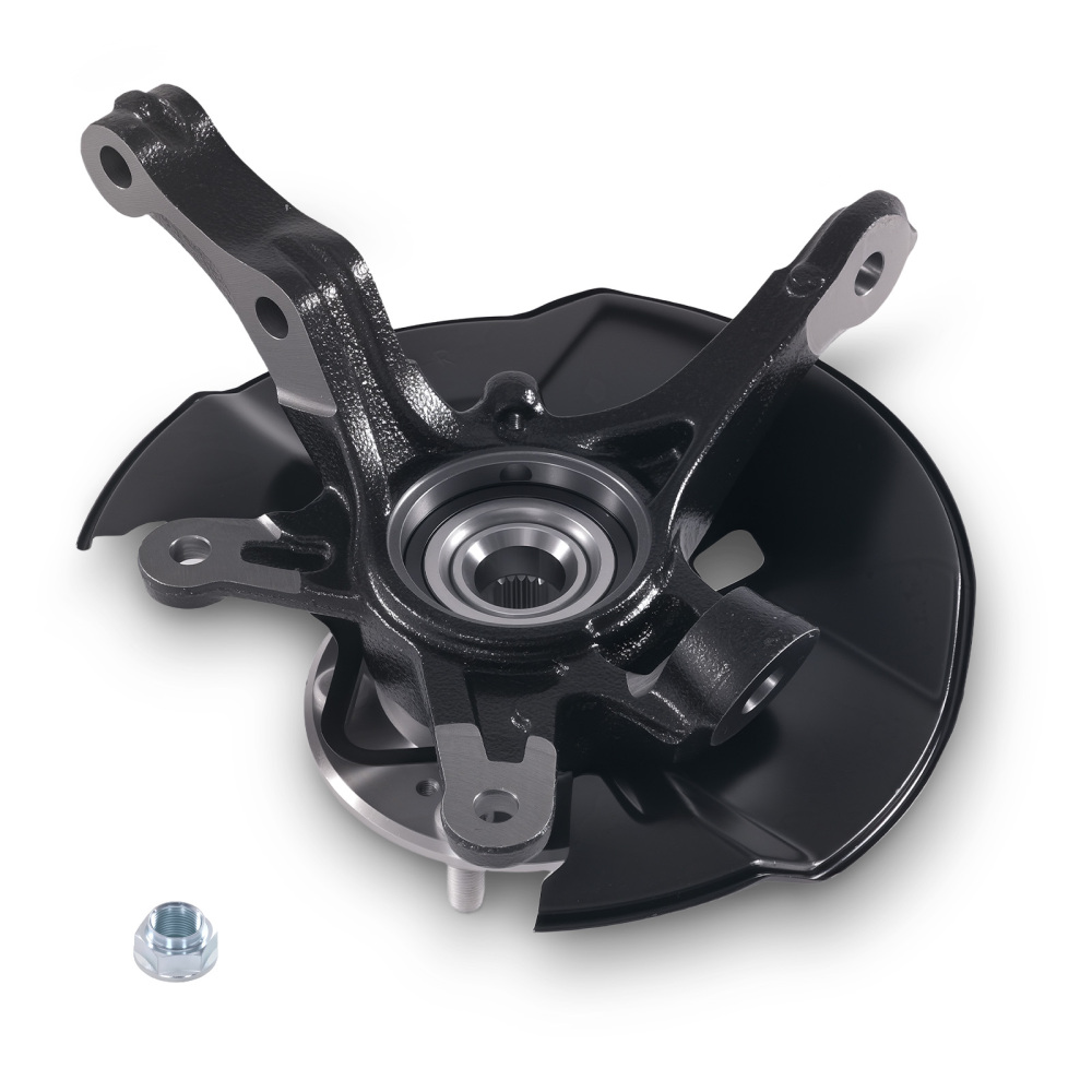 Front Passenger Steering KnuckleWheel Hub compatible for Honda Civic HF 2013-2015 Steel