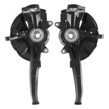 Pair Front Steering Knuckle & Wheel Hub Bearing compatible for Ford Fusion MKZ Zephyr Milan