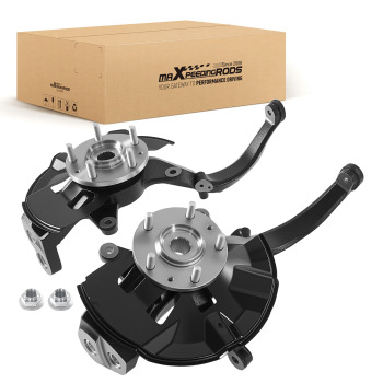 Pair Front Steering Knuckle & Wheel Hub Bearing compatible for Ford Fusion MKZ Zephyr Milan