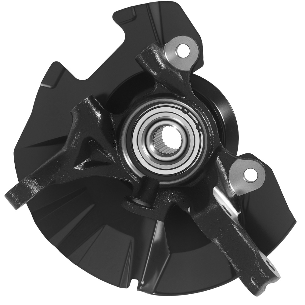 Front Steering Knuckles & Wheel Hub Bearings compatible for Hyundai Accent 2006-2011 KA054