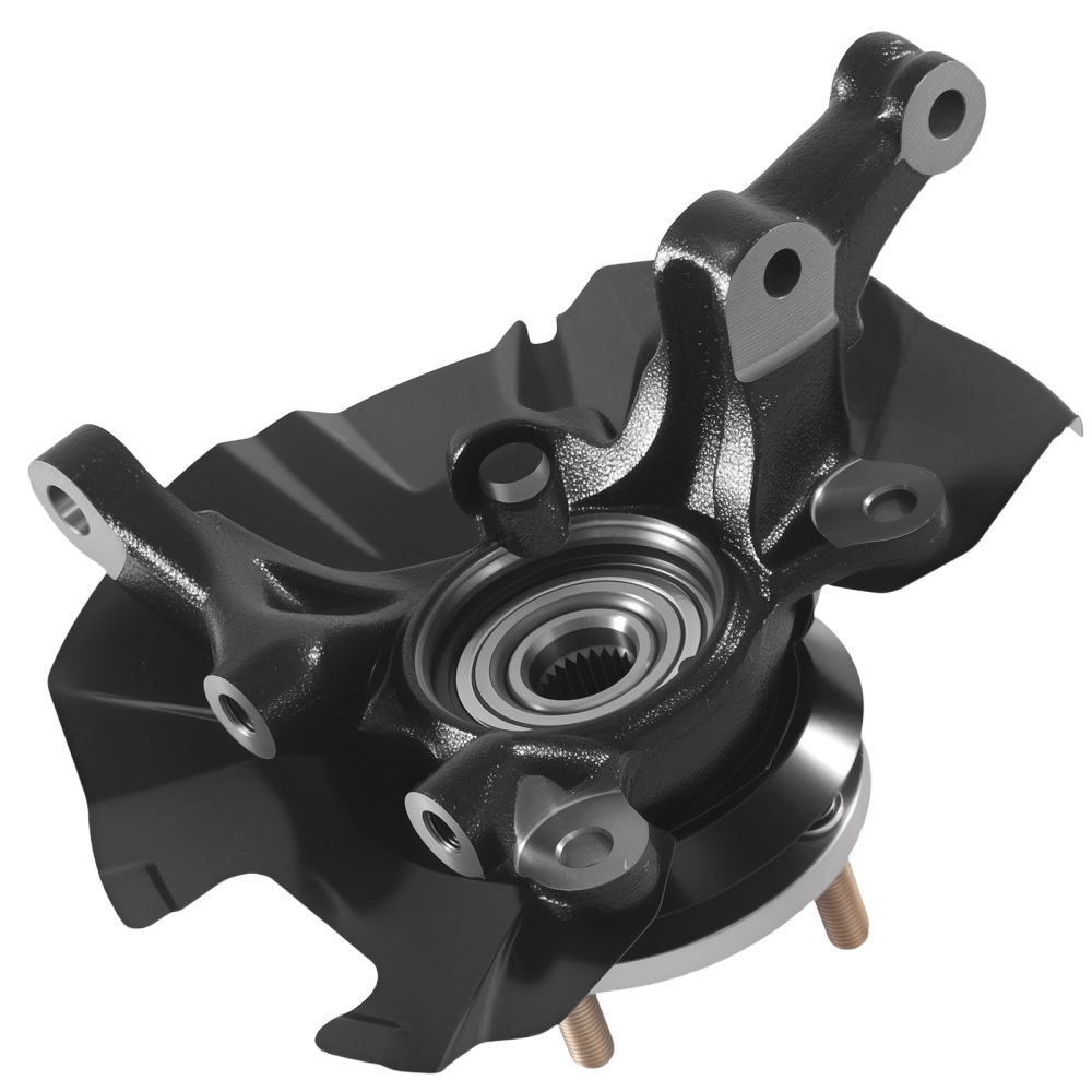 Front Steering Knuckles & Wheel Hub Bearings compatible for Hyundai Accent 2006-2011 KA054