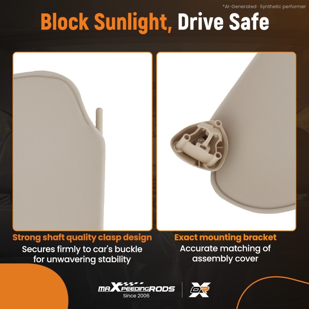 Driver Sun Visor compatible for Chevrolet Express compatible for GMC Savana 1500-3500 84054688 Beige