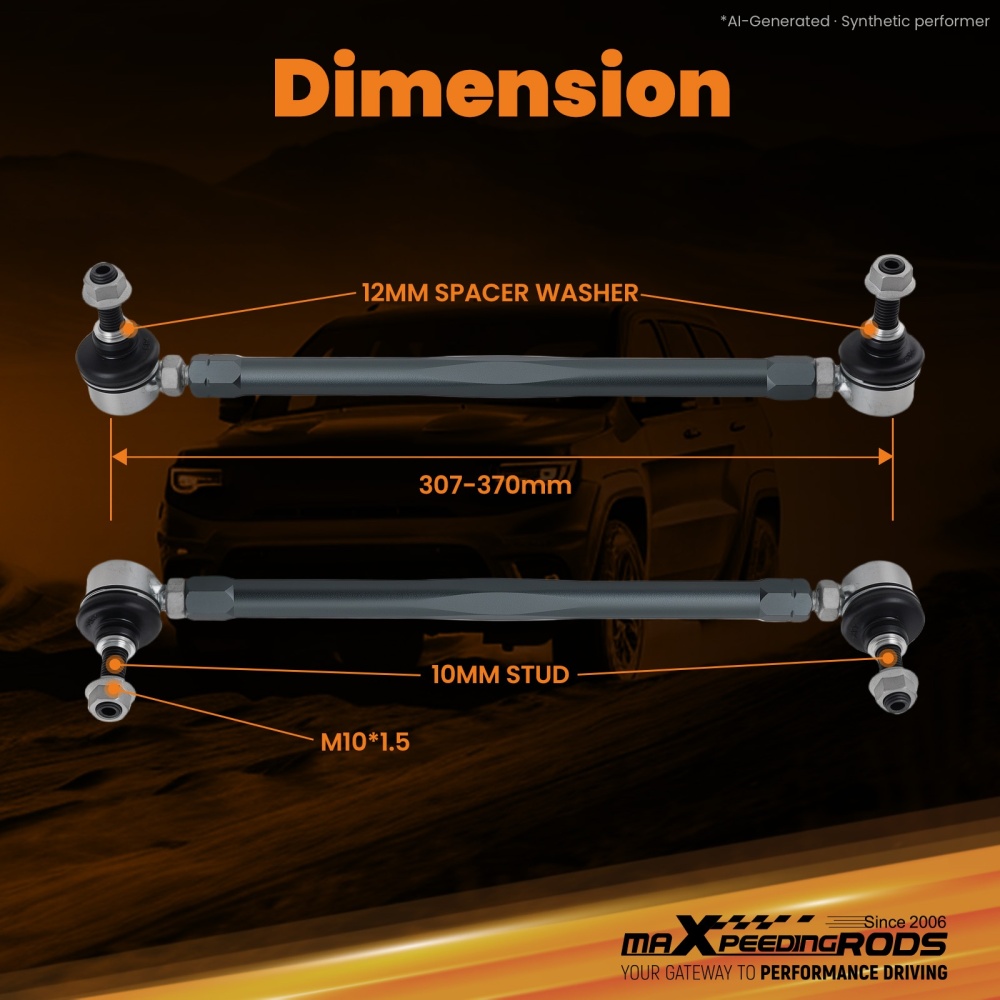 Adjustable Sway Bar Links Front compatible for Honda Accord 2018-2022 Universal 12-14.5in