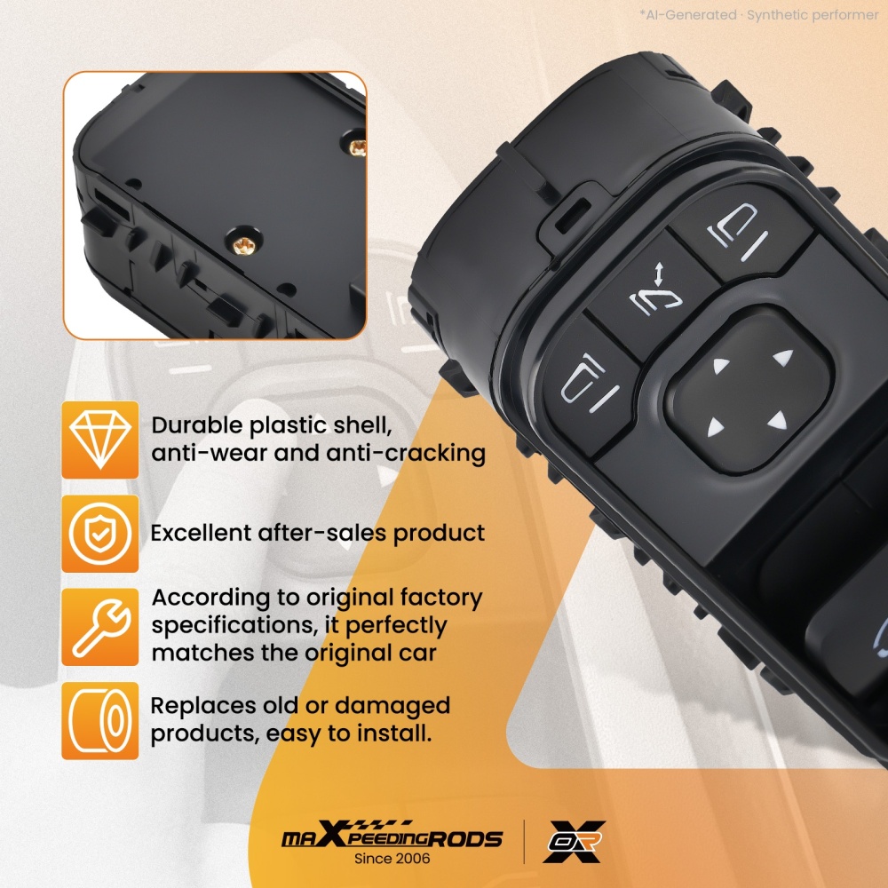 Window Mirror Master Switch compatible for Mercedes Sprinter 3500 XD 2018 2019 2020 2021
