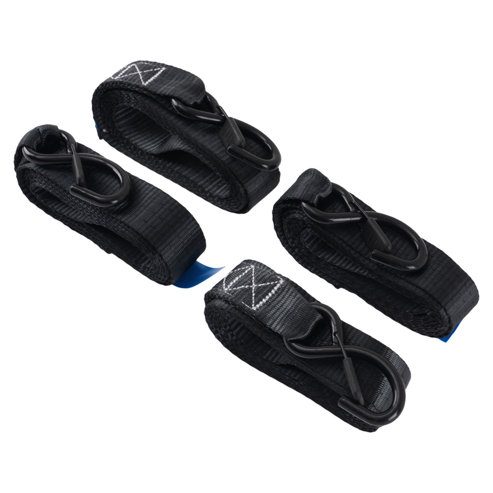 Sangle d'Arrimage 2.4m for Auto Moto VTT 2363kg Kit Crochet S Noir 4pcs