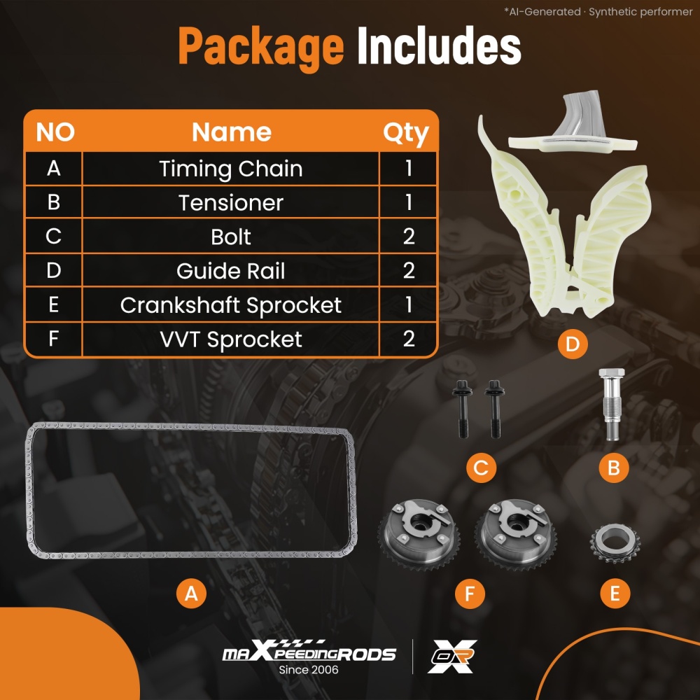 Engine Timing Chain KitVVT Gears compatible for Mini Cooper Paceman 1.6L 1217588996