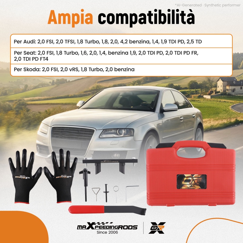 Camshaft Locking Tool Set compatibile per Audi A3/A4/A6/TT compatibile per VW Golf V/Touran 2.0 T10252 IT