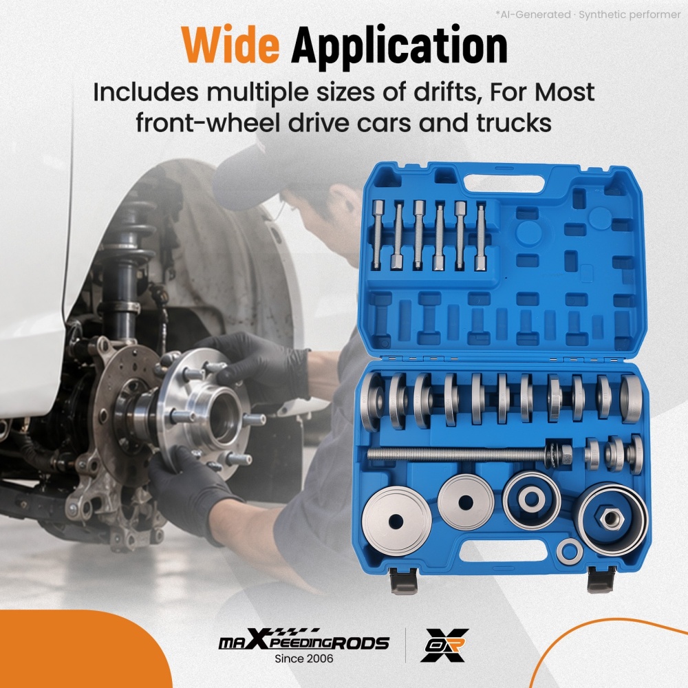 31pcs Front Wheel Hub Drive Bearing Puller Press Tool Wheel Hub Removal Set New