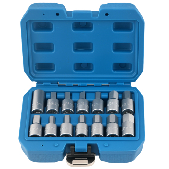 14x Drain Sump Plug Key Set for Car Van 3/8 Drive HRC43-48 with Storage compatible for Case