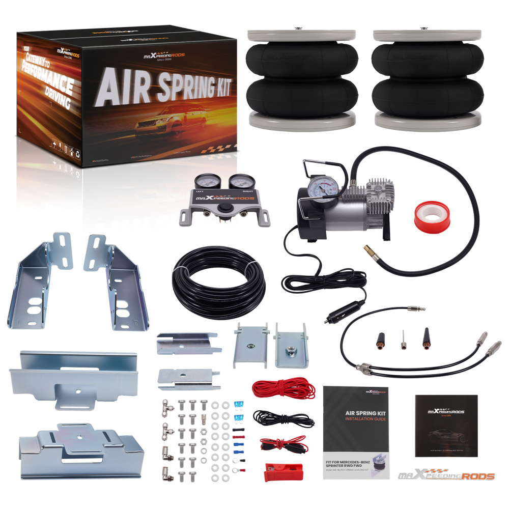 Kit Sospensioni Pneumatiche posteriore + Doppio manometri compatibile per Mercedes Sprinter