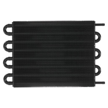 8 Row Remote Transmission Oil Cooler Universal Aluminum Radiator Converter Kit