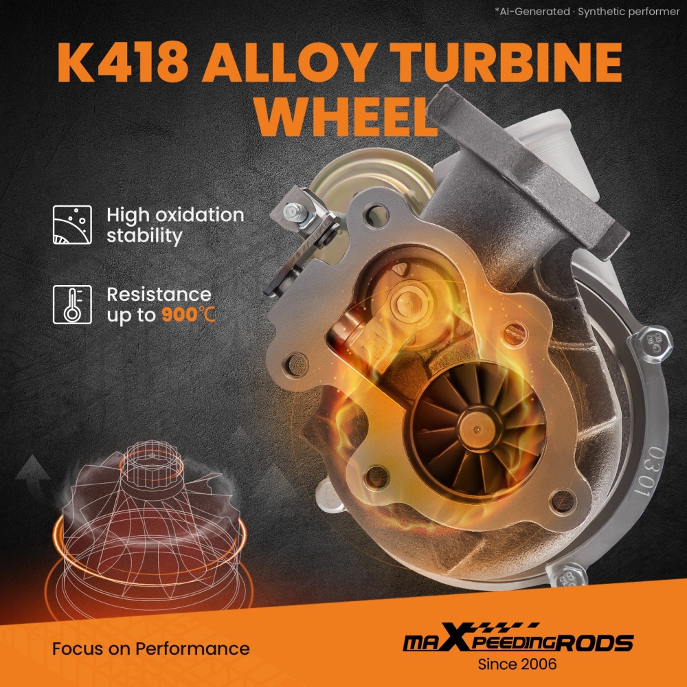 K04 Turbocharger compatible for Ford Transit 4EA / 4EB / 4EC 2.5L 53049880001 53049700001