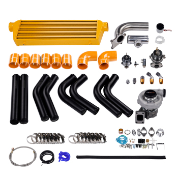 T3/T4 TURBO KIT 350HP + WASTEGATE + INTERCOOLER+ PIPING+ BOV+OIL LINE universal