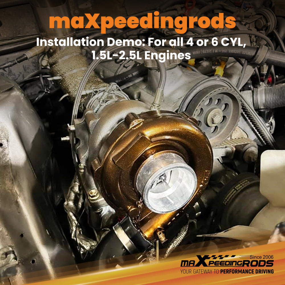 T04E T3 Turbocompresor 1.5L to 2.5L 420HP V-Band Flange A/R 0.5 0.63 Oil Cooled