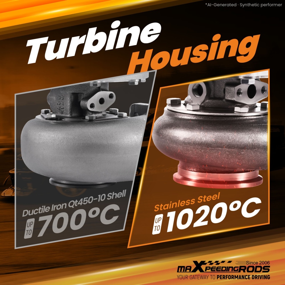 T25 550HP Turbo Dual Ceramic Ball Bearing for 1.4L-3.0L Replacement for G25-550