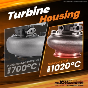 Racing Turbo T25 300HP-550HP Dual Ball Bearing Billet Wheel Water + Oil Cooling