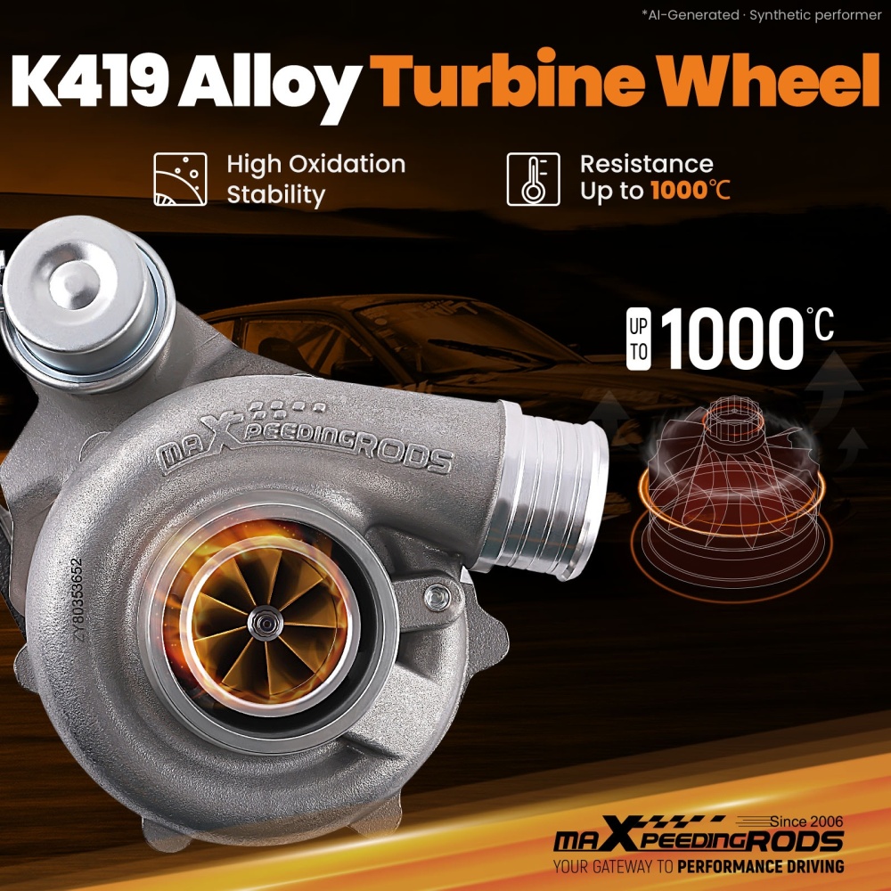 T25 550HP Turbo Dual Ceramic Ball Bearing for 1.4L-3.0L Replacement for G25-550