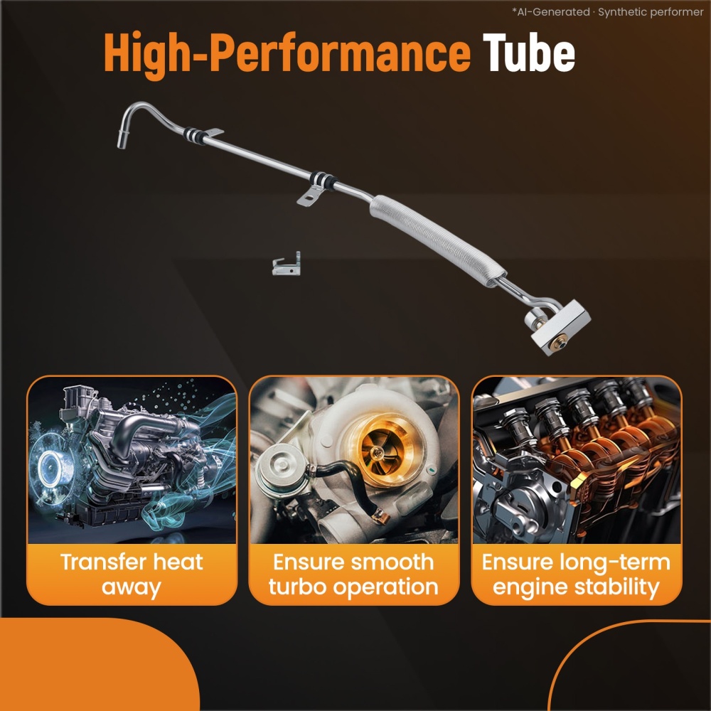 Turbo Oil Supply Hose compatible for Lincoln MKS MKT compatible for Ford Taurus Flex 3.5L V6 2010-2019