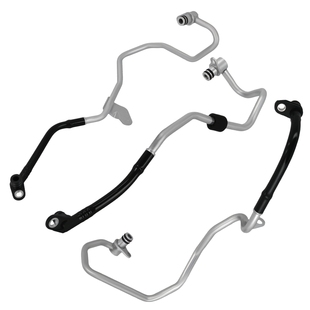3Pcs Turbo Coolant Feed Return Lines compatible for Mercedes‑Benz CLS550 E550 S63 AMG V8