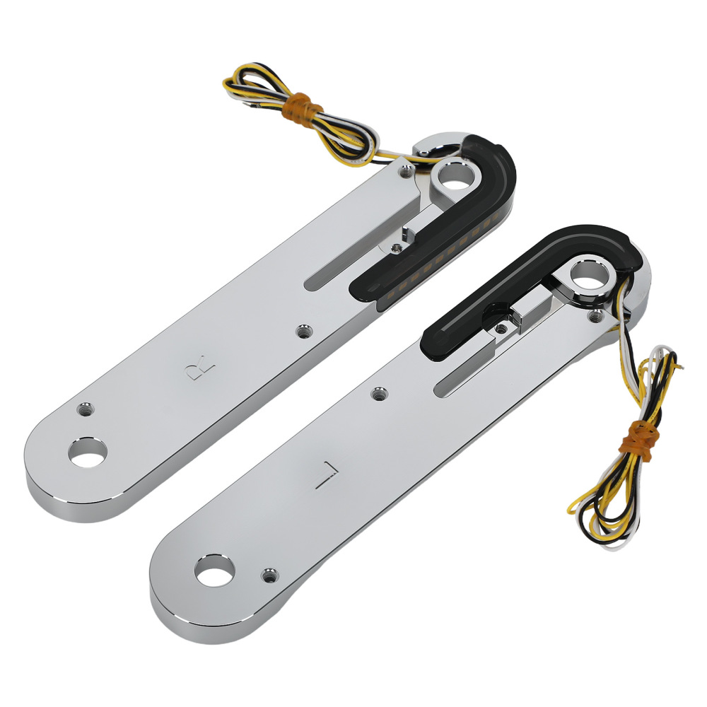 Turn Signal Light Brackets compatible for Harley Road King With Batwing 1998-Up Chrome