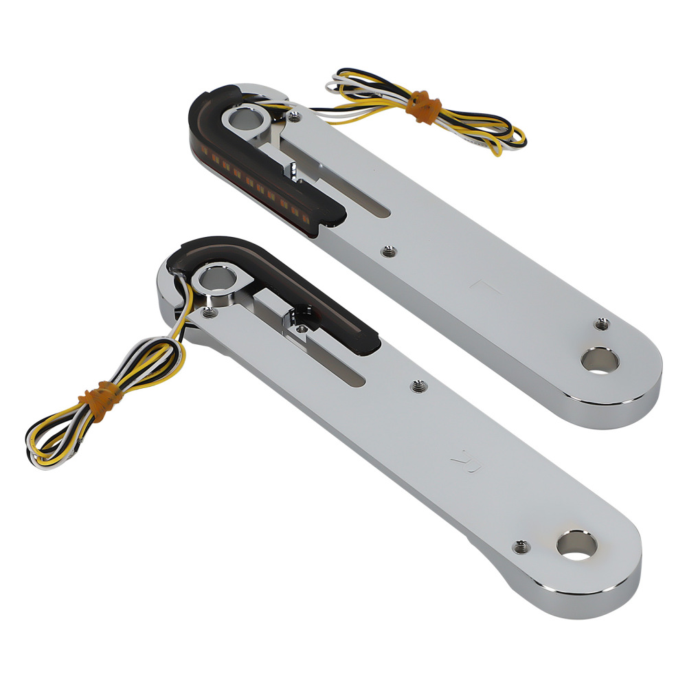 Turn Signal Light Brackets compatible for Harley Road King With Batwing 1998-Up Chrome