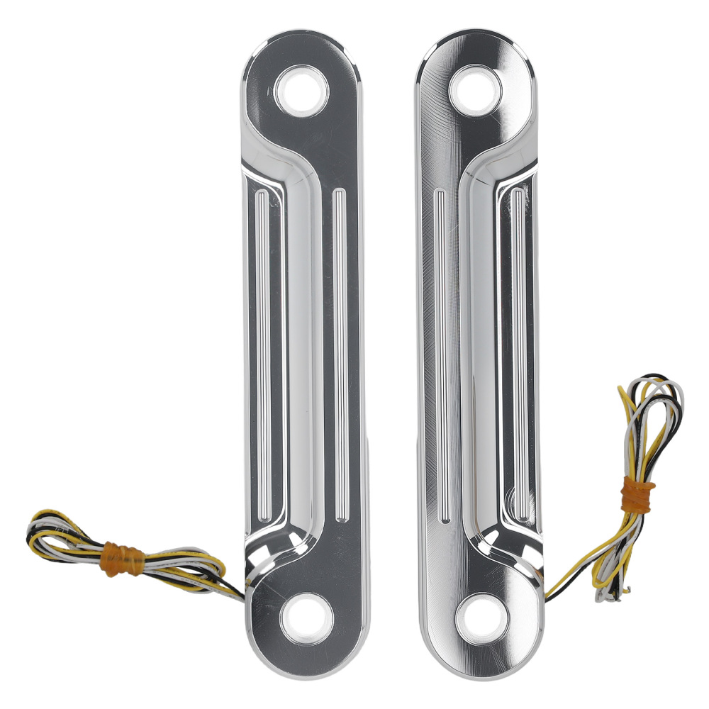 Turn Signal Light Brackets compatible for Harley Road King With Batwing 1998-Up Chrome
