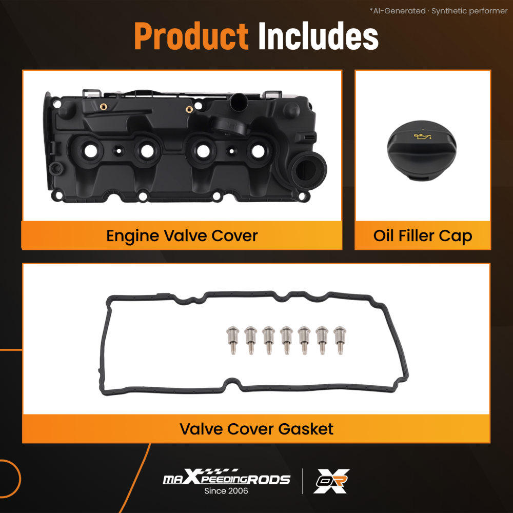Engine Valve Cover compatible for Audi A3 8VM 8VS Limousine 04L103475 04L103483