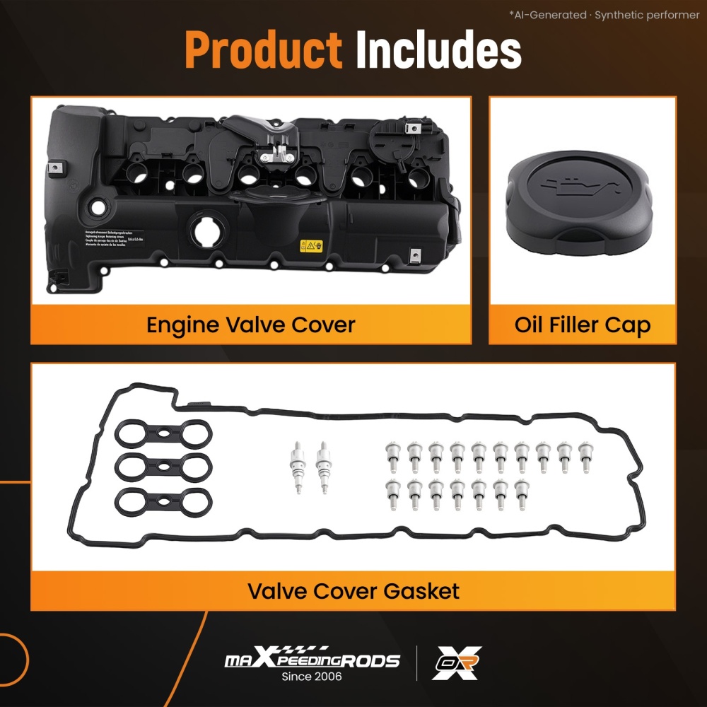 ENGINE VALVE COVER compatible for BMW E82 E90 E70 Z4 X3 X5 128i 328i 528i 11 12 7 552 TCT