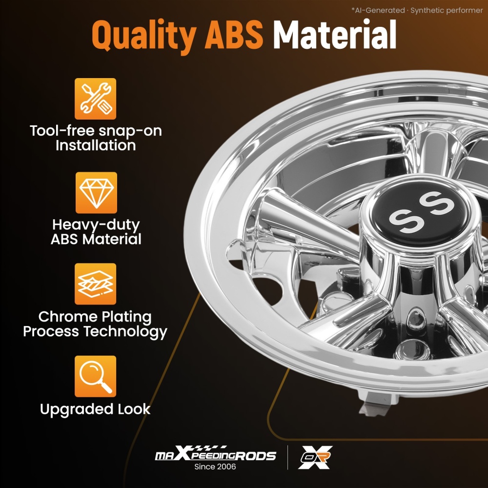 8 Inch ABS Wheel Covers Hub Caps compatible for EZGO Yamaha Club Car compatible for Golf Cart Wheels 4pcs