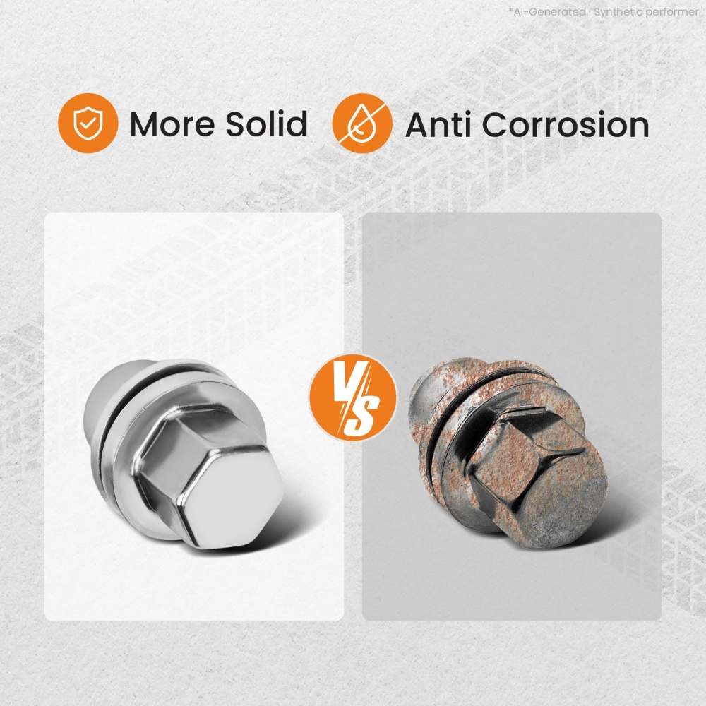 Full Stainless Steel Alloy Wheel Nut Set compatible for Land rover Range compatible for rover 2005-2014