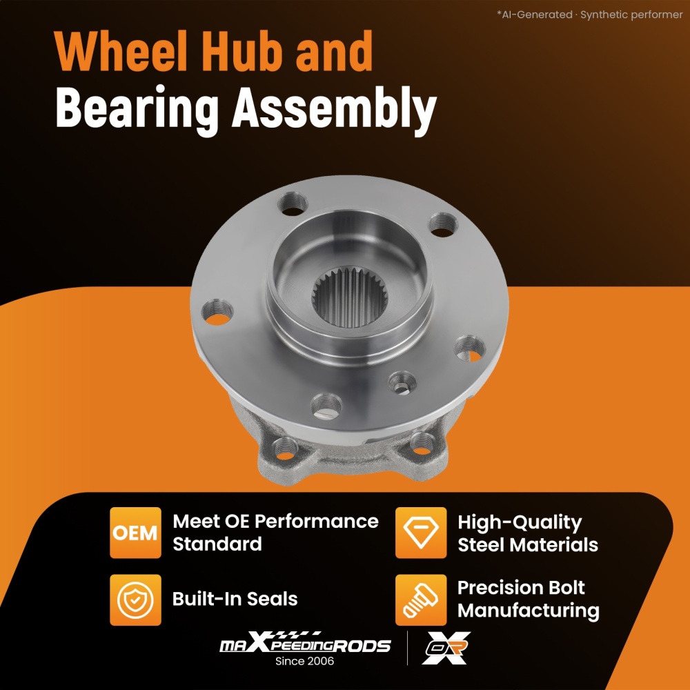 FRONT WHEEL BEARING HUB KIT compatible for BMW X5 X6 E70 E71 E72 31206779735 31206795959