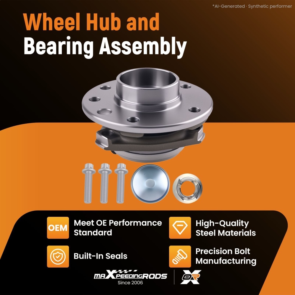 1X FRONT HUB WHEEL BEARING KITABS SENSOR 5 STUD compatible for VAUXHALL ASTRA H MK5