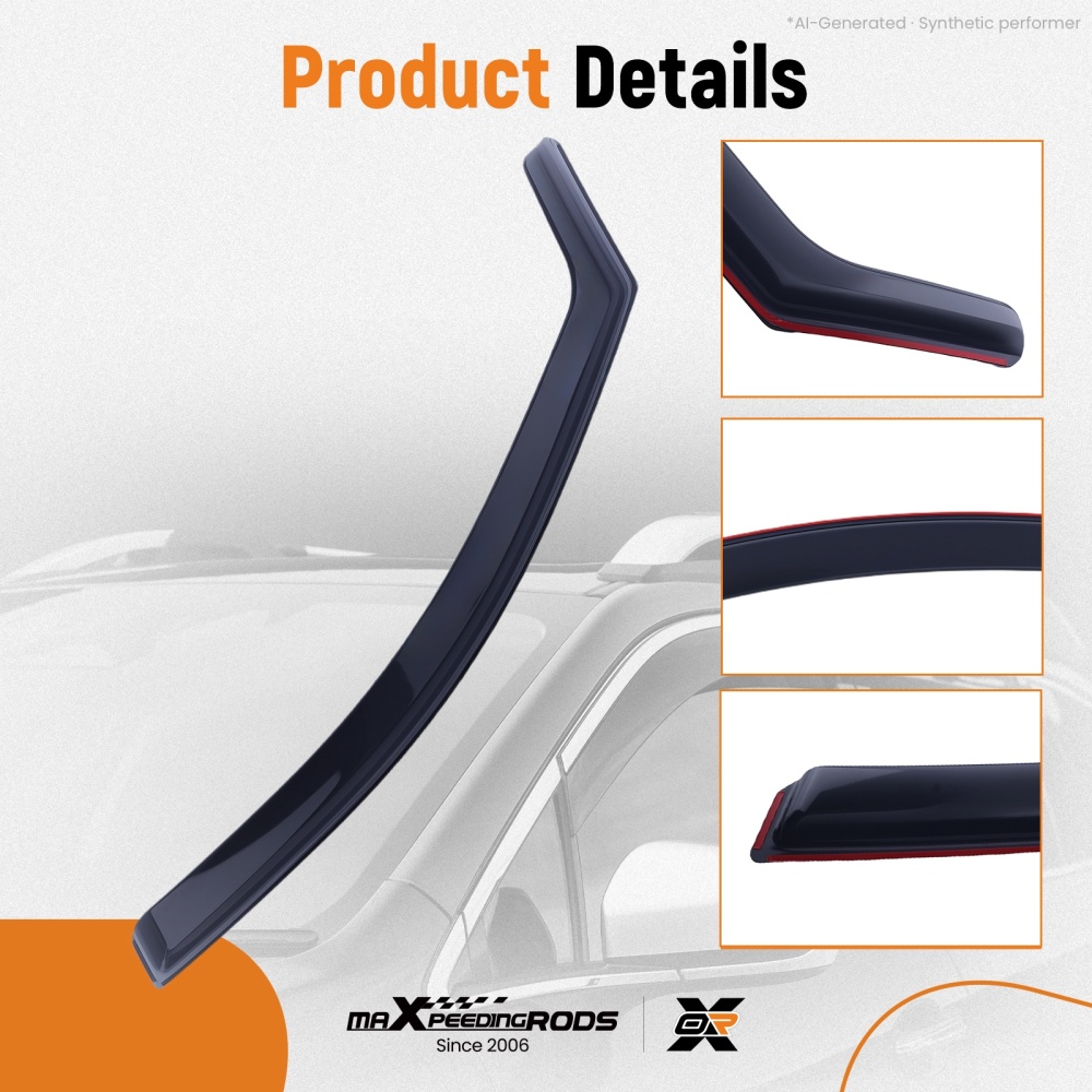 4PC Acrylic Wind Deflectors compatible for Peugeot 3008 MK2 2017-2023 Window Guards