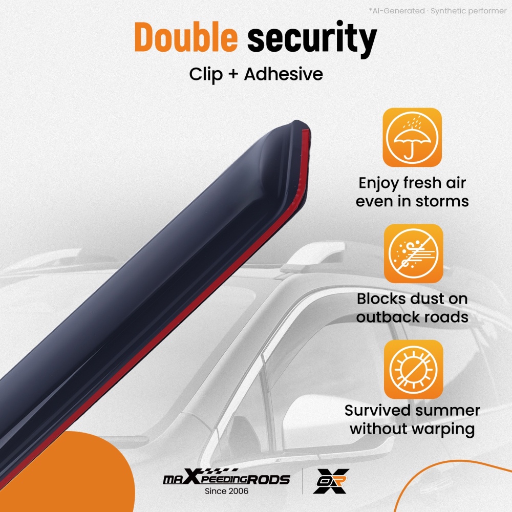 4PC Acrylic Wind Deflectors compatible for Peugeot 3008 MK2 2017-2023 Window Guards