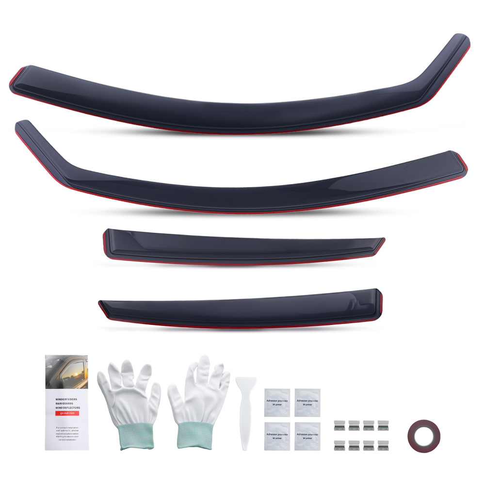 4 Door Acrylic Wind Deflectors compatible for Audi A4 B8 2009-2015 Saloon Visors 4-Door