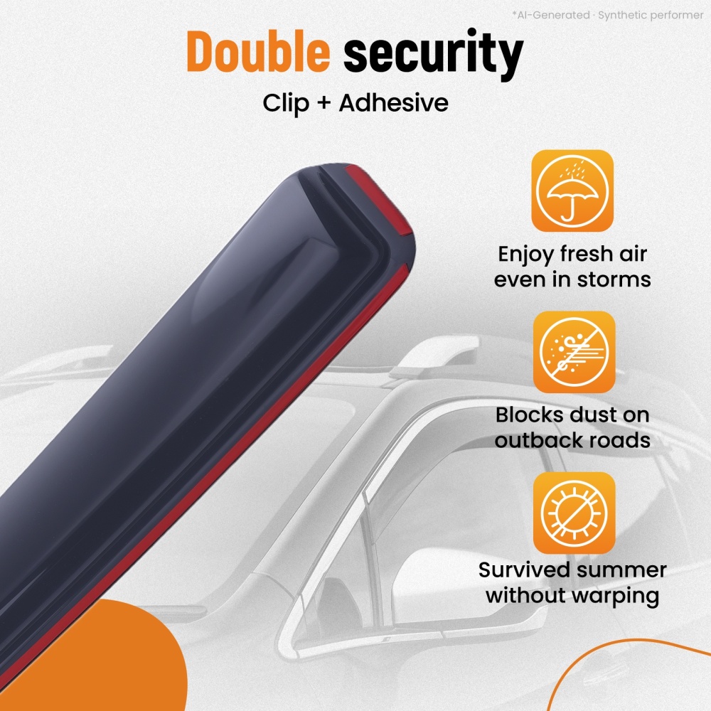 4 Door Acrylic Wind Deflectors compatible for Audi A4 B8 2009-2015 Saloon Visors 4-Door