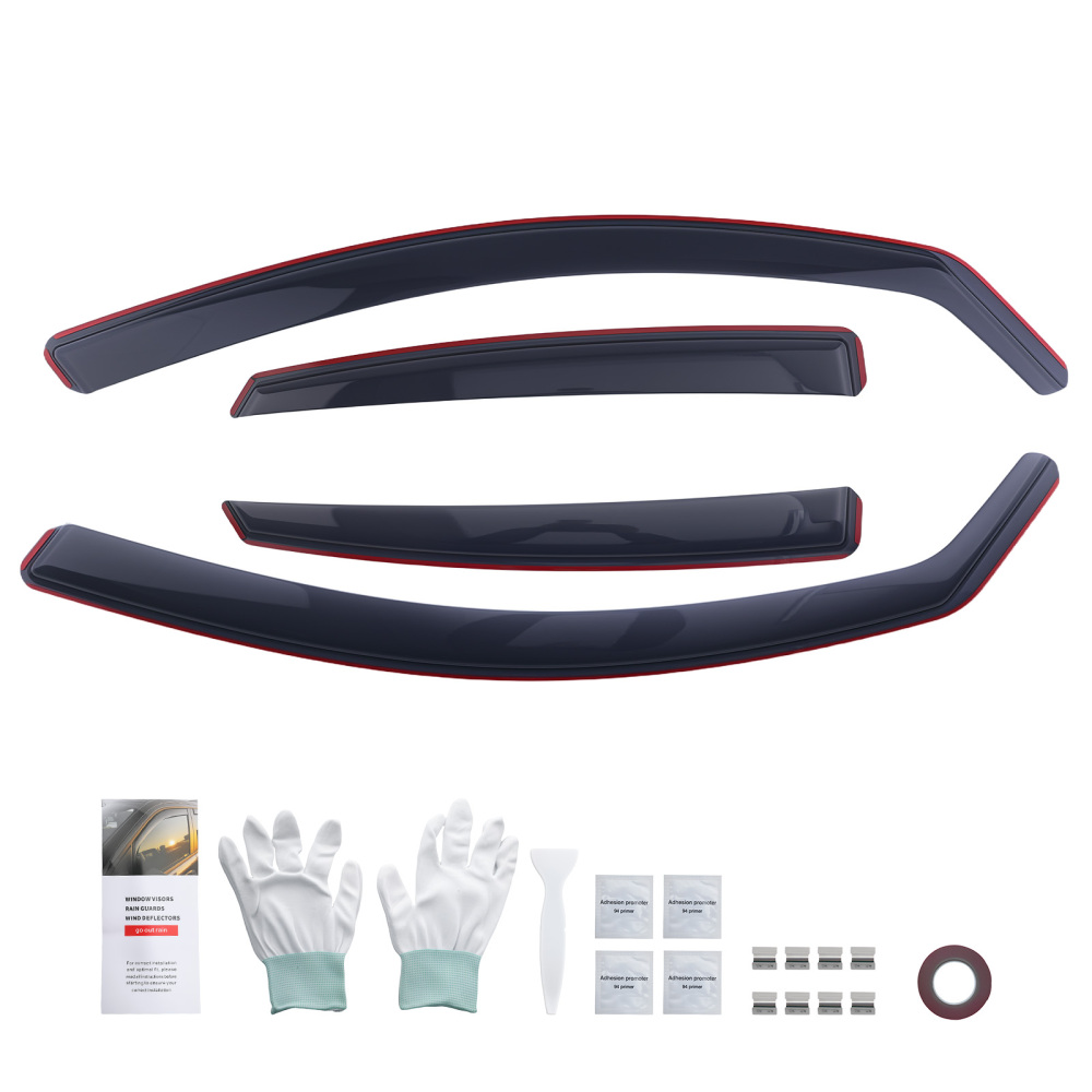 4 Door Acrylic Wind Deflectors compatible for Audi A4 B8 2009-2015 Saloon Visors 4-Door