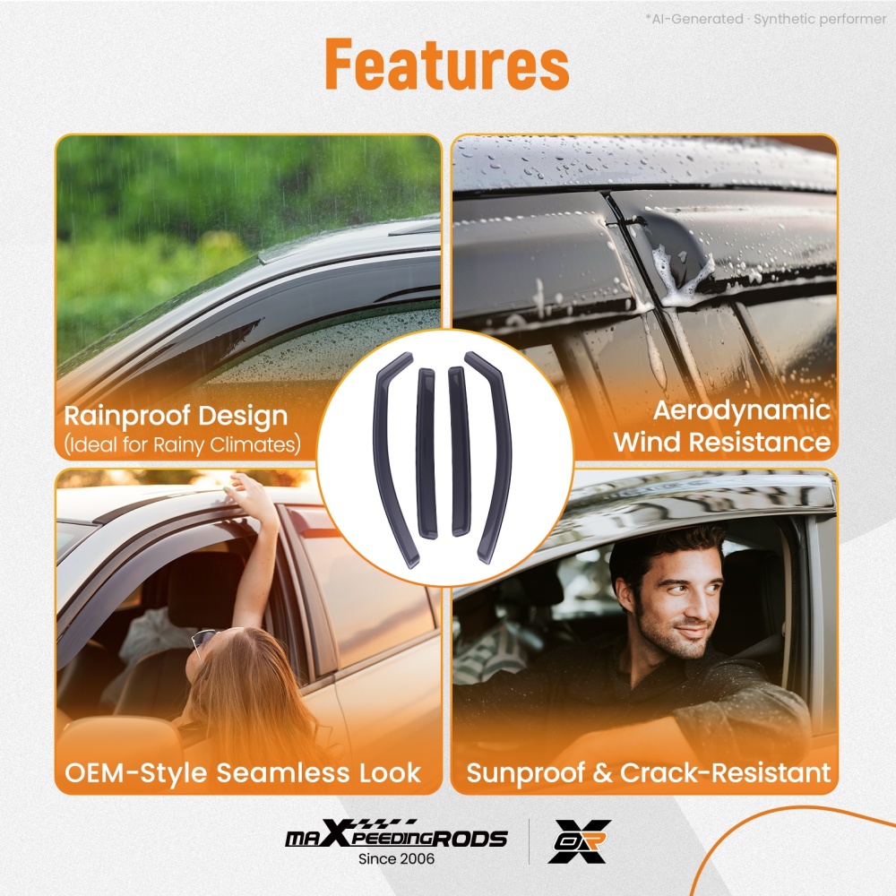 Rain Guards compatible for Vauxhall Astra H MK5 Hatchback 2004-2009 Acrylic 4pcs