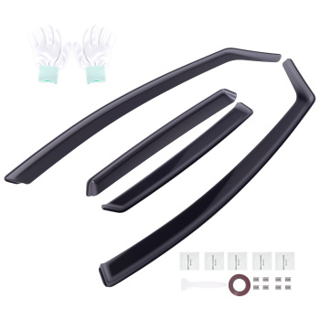 Wind Deflectors Rain Guards compatible for Ford Focus III MK3 5-Door 2011-2018 Black