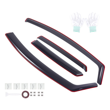 Wind Deflectors Rain Guards compatible for Ford Focus III MK3 5-Door 2011-2018 Black