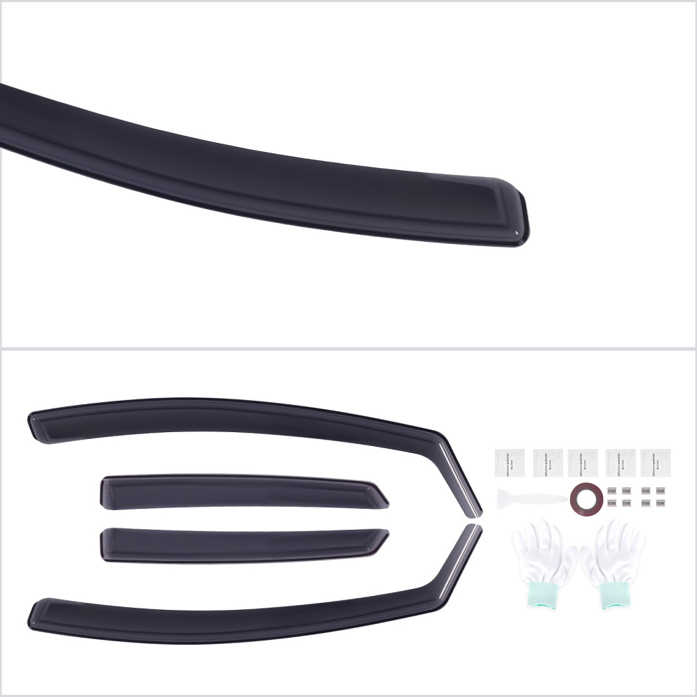 Wind Deflectors Rain Guards compatible for Ford Focus III MK3 5-Door 2011-2018 Black