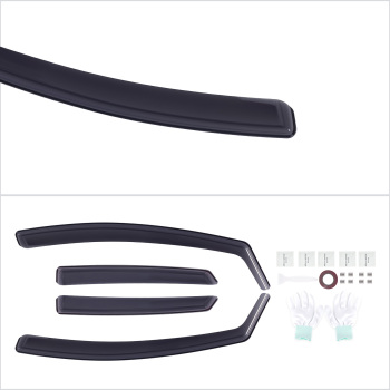 Wind Deflectors Rain Guards compatible for Ford Focus III MK3 5-Door 2011-2018 Black