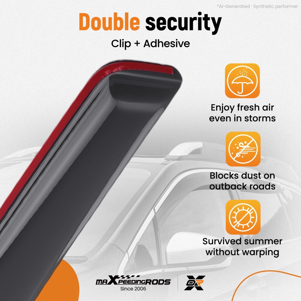 4pc Wind Rain Deflectors compatible for Ford Fiesta 5-Door 2017-2023 Window Visors
