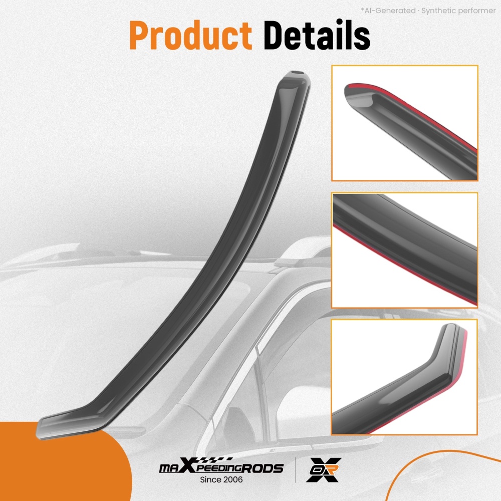 4pcs Wind Deflectors compatible for Honda Jazz MK3 5 Door 2015-2020 Rain Guards