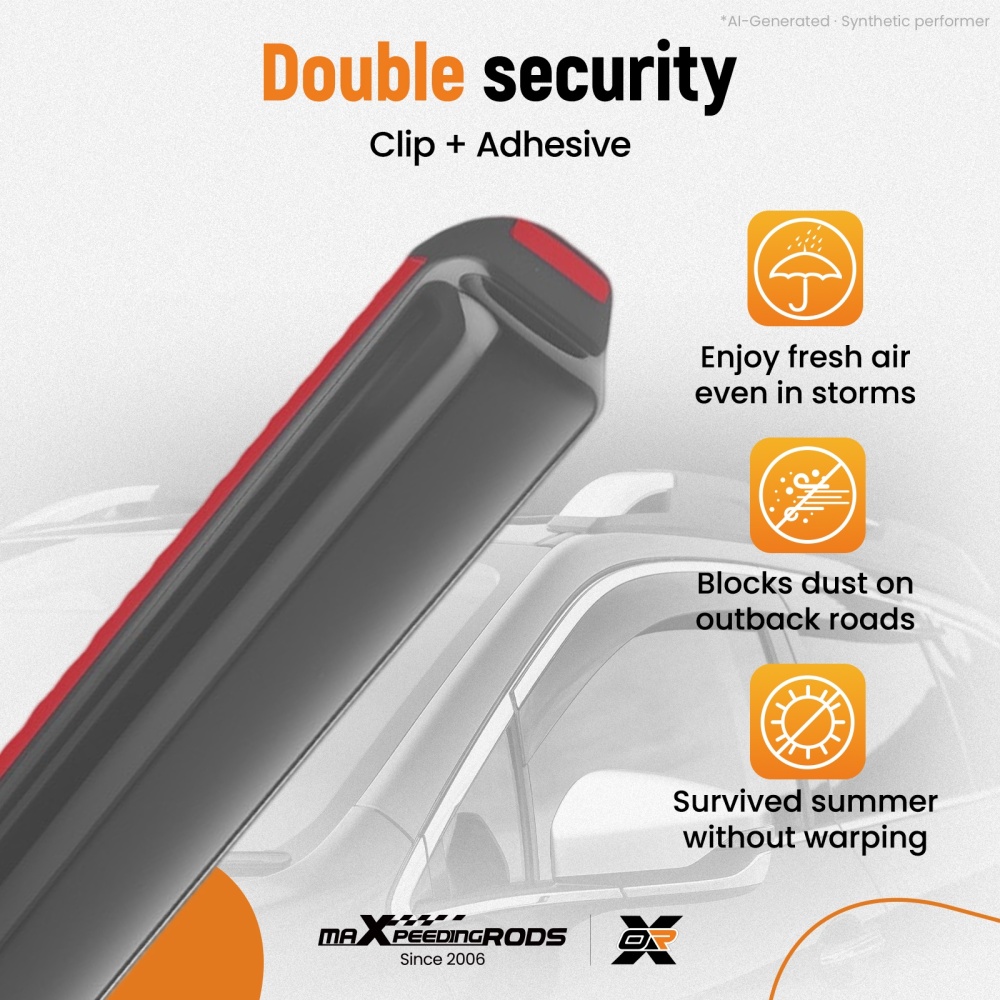 4pcs Wind Deflectors compatible for Honda Jazz MK3 5 Door 2015-2020 Rain Guards
