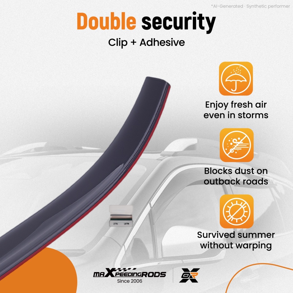 Wind Deflectors compatible for Hyundai IONIQ 2017-2021 Rain Guards Side Visors Acrylic