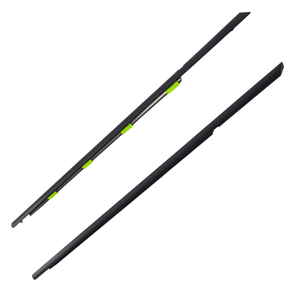 4PCS For 1996-2000 compatible for Honda Civic DX 4D Window Trim Glass Door Belt Rubber Black