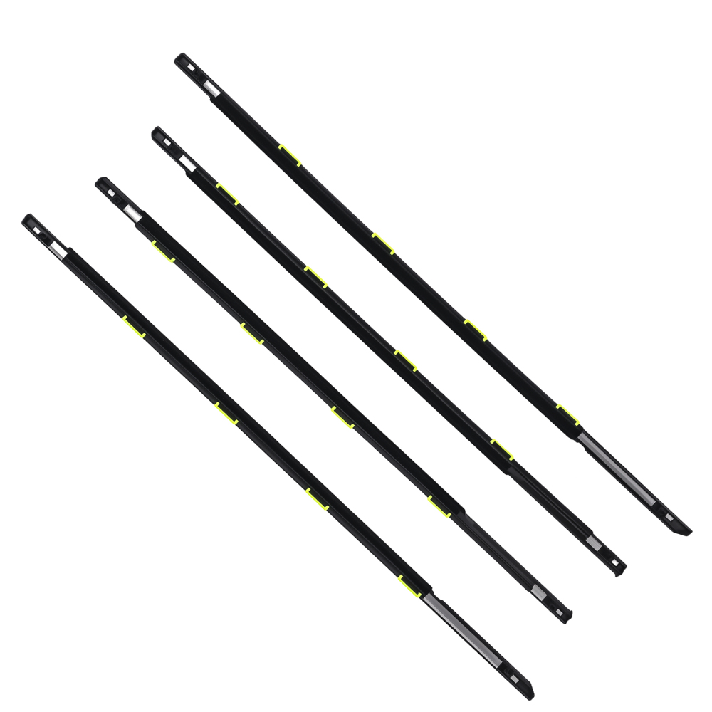 4PCS For 1996-2000 compatible for Honda Civic DX 4D Window Trim Glass Door Belt Rubber Black